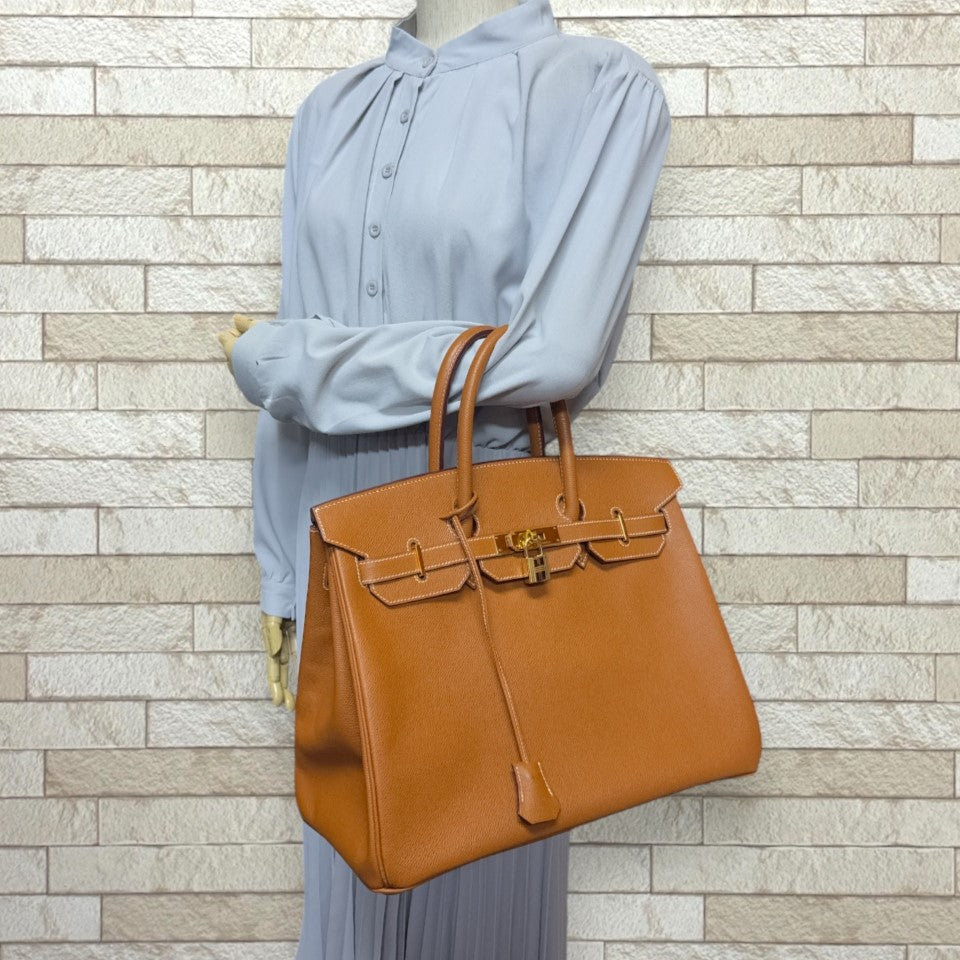 HERMES Hermes Birkin 35 Handbag Leather Brown Ladies Used – 【公式