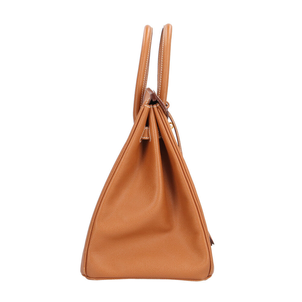 HERMES エルメス バーキン35 ハンドバッグ レザー ブラウン レディース