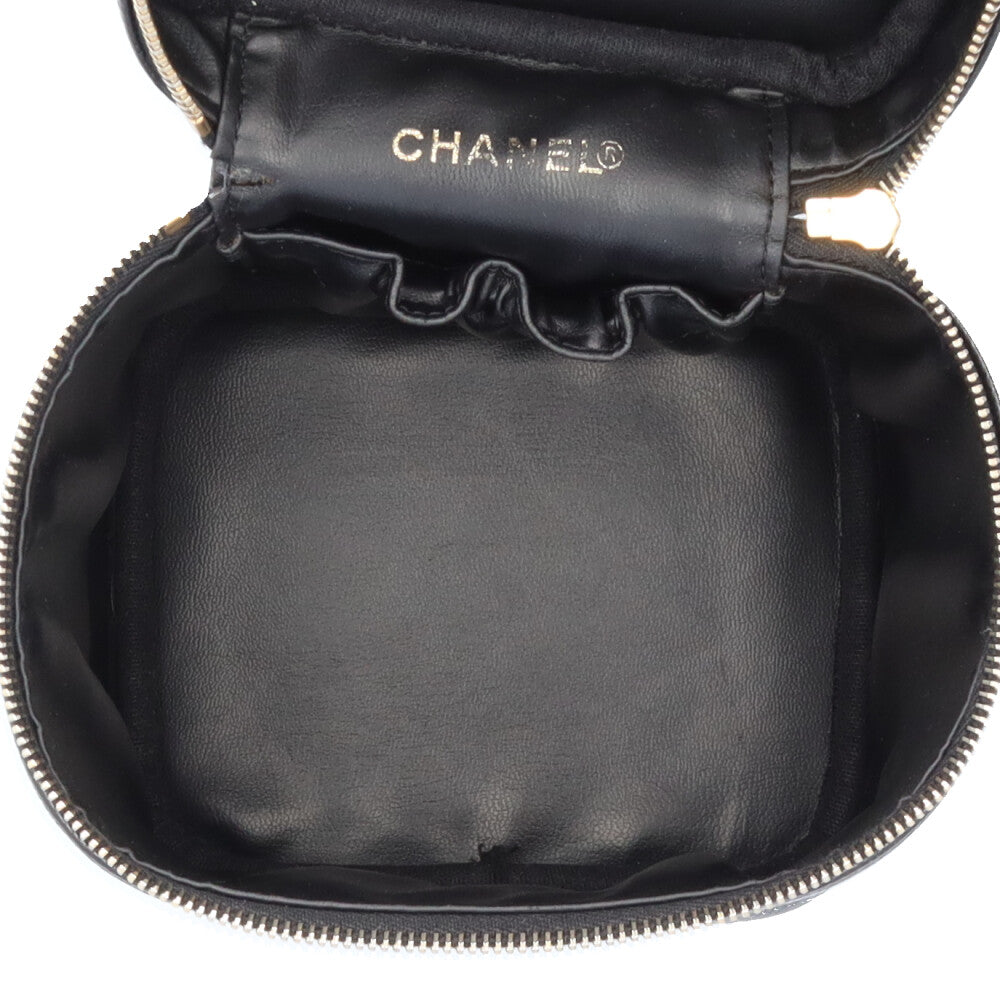 CHANEL シャネル 縦型バニティ ココマーク ハンドバッグ キャビア