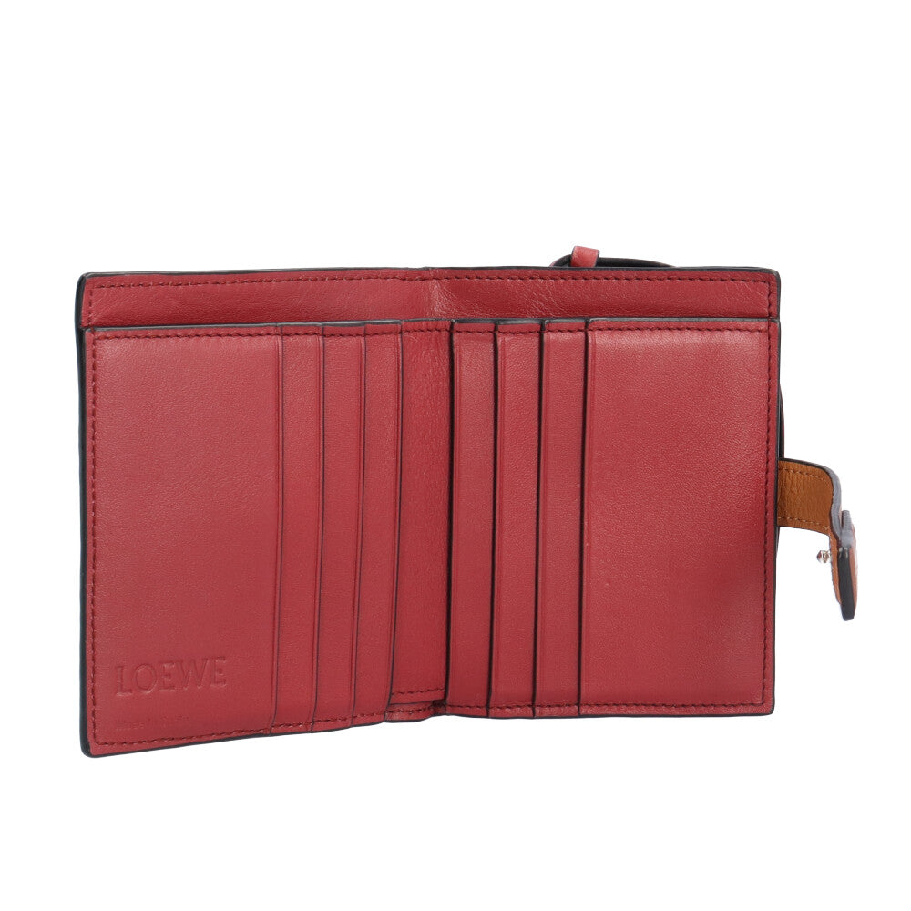 LOEWE Loewe Compact Zip Wallet Anagram Bi -fold Wallet Leather