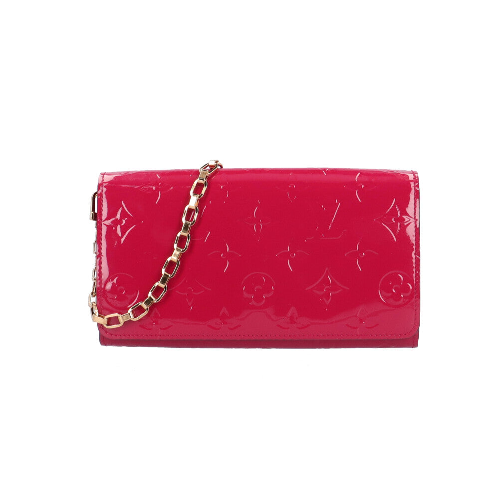 LOUIS VUITTON ルイヴィトン ポルトフォイユサラ チェーン ヴェルニ 長