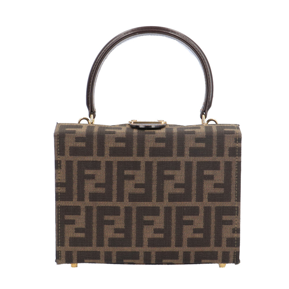 FENDI フェンディ バニティ型 ズッカ ショルダーバッグ キャンバス 