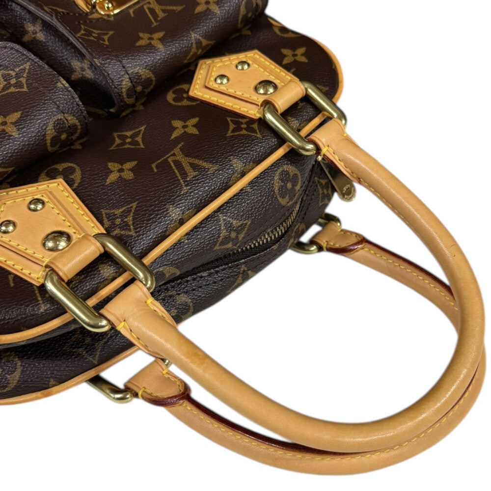【良品】ルイ・ヴィトン（モノグラム）マンハッタンPM　茶色　可愛い LOUIS VUITTON ルイヴィトン マンハッタンPM モノグラム
