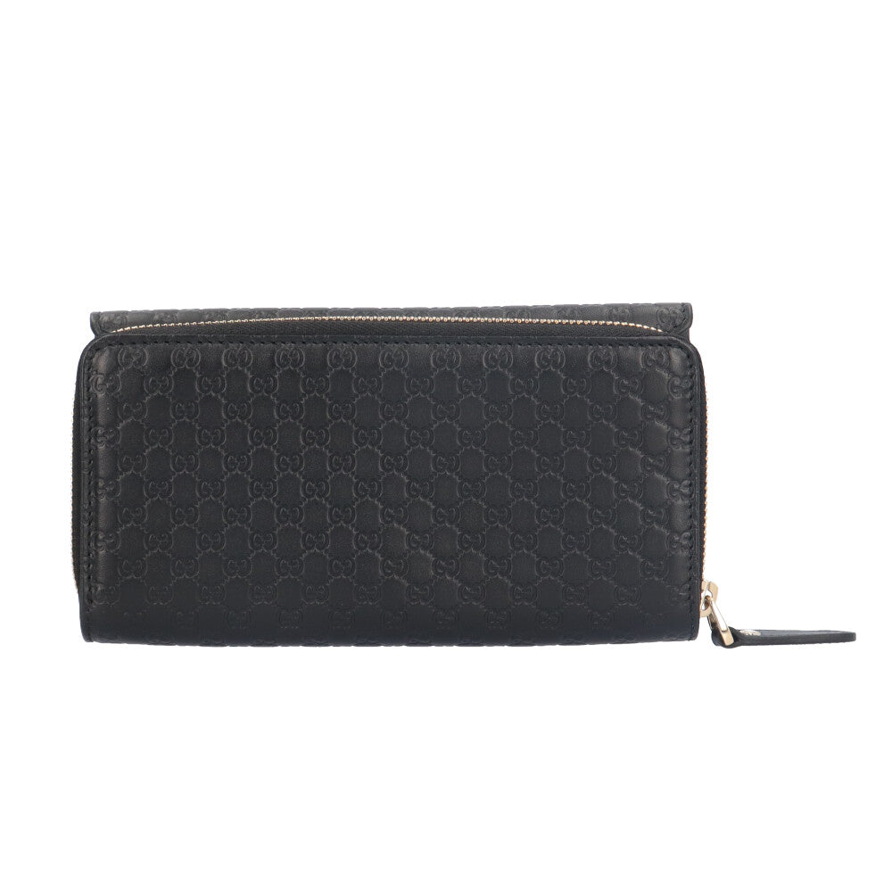 GUCCI グッチ マイクログッチシマ 長財布 レザー ユニセックス 中古 