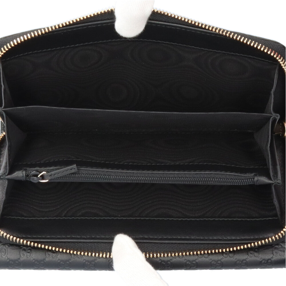 GUCCI グッチ マイクログッチシマ 長財布 レザー ユニセックス 中古