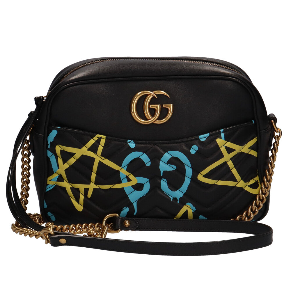 Used] Gucci Shoulder Bag GG Marmont Gucci Ghost Leather 443499