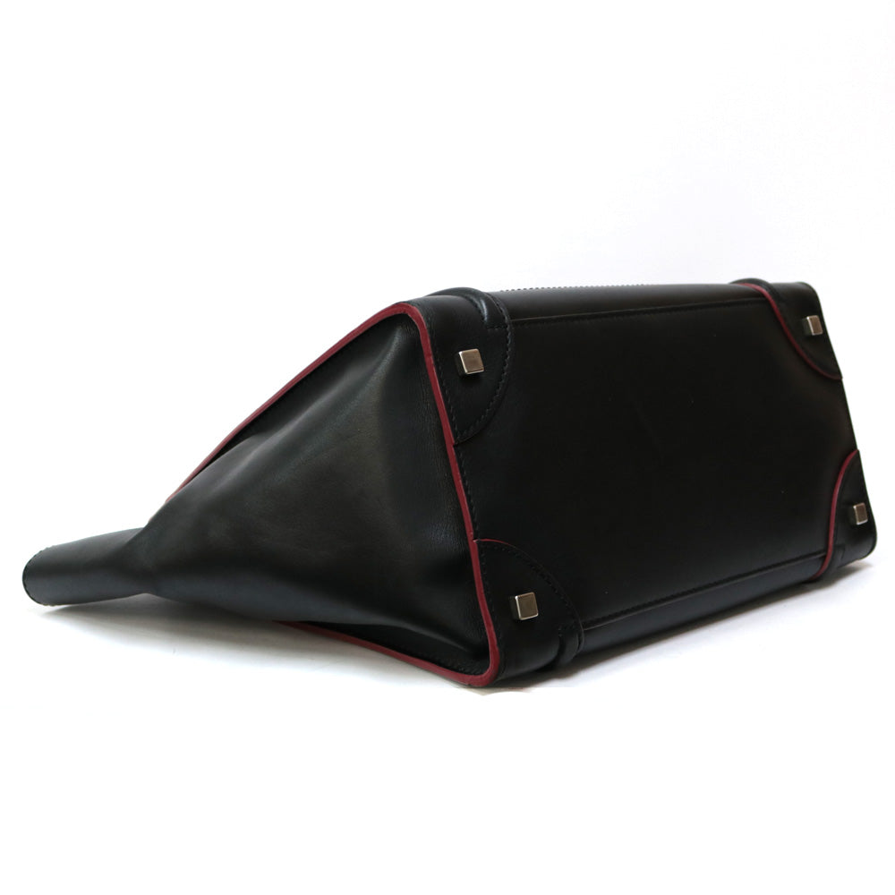 中古】 セリーヌ CELINE ハンドバッグ ラゲージミニ ラゲージ ブラック