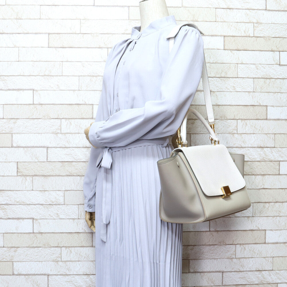 中古】 セリーヌ CELINE トラペーズ ショルダーバッグ 2way レザー