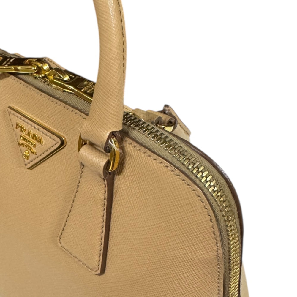 PRADA プラダ サフィアーノ ショルダーバッグ レザー ベージュ