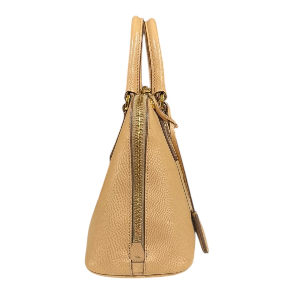 PRADA プラダ サフィアーノ ショルダーバッグ レザー ベージュ
