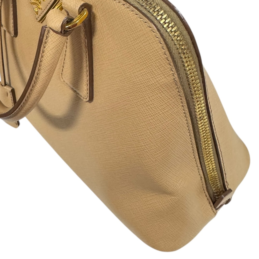 PRADA プラダ サフィアーノ ショルダーバッグ レザー ベージュ
