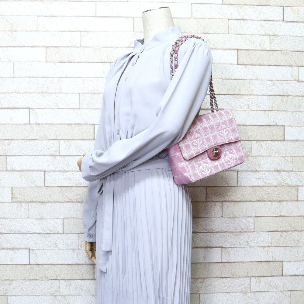 CHANEL ニュートラベルライン・ショルダーバッグ・ピンク シャネル CHANEL ニュートラベルラインチェーンショルダーバッグ