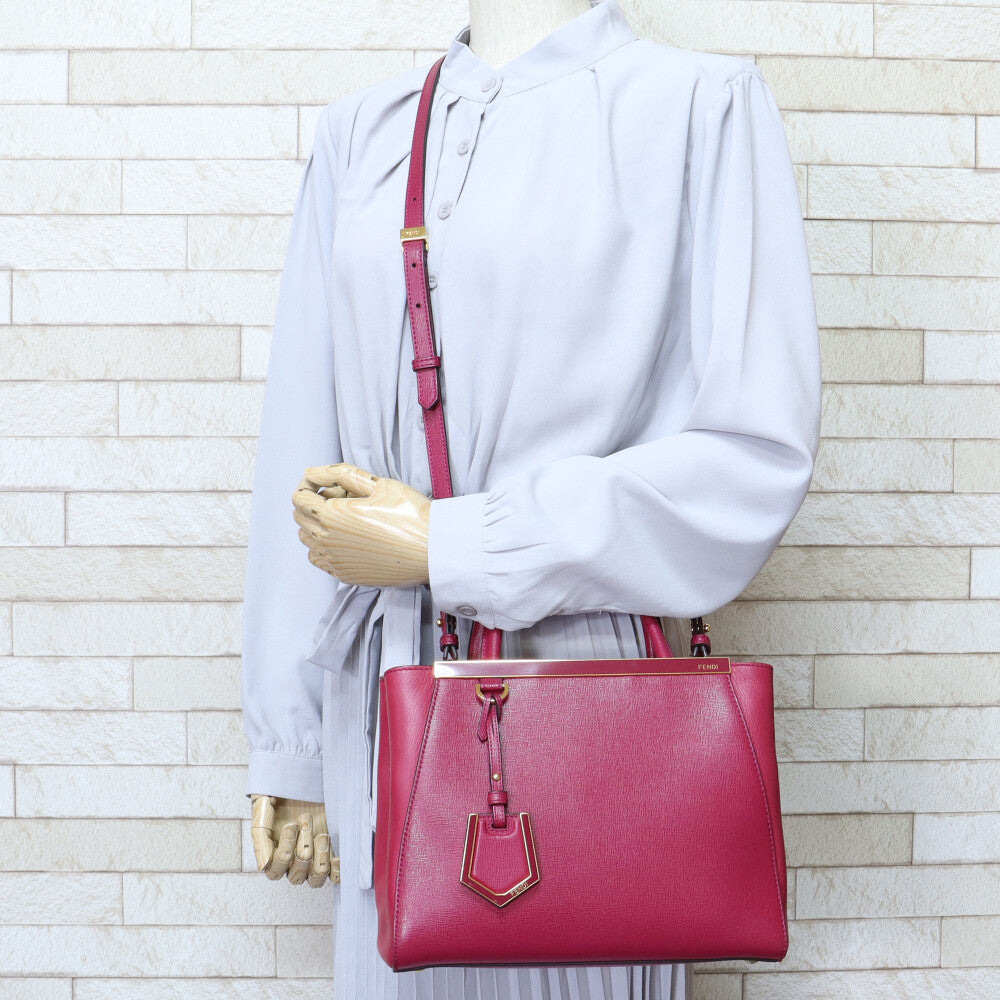 フェンディ FENDI プチトゥージュール ショルダーバッグ レザー ワイン