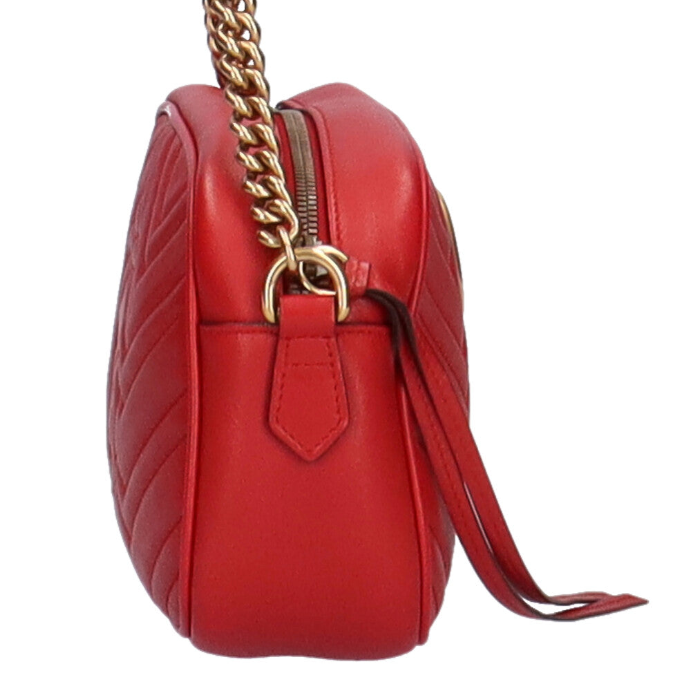 グッチ GUCCI キルティング スモール GGマーモント ショルダーバッグ