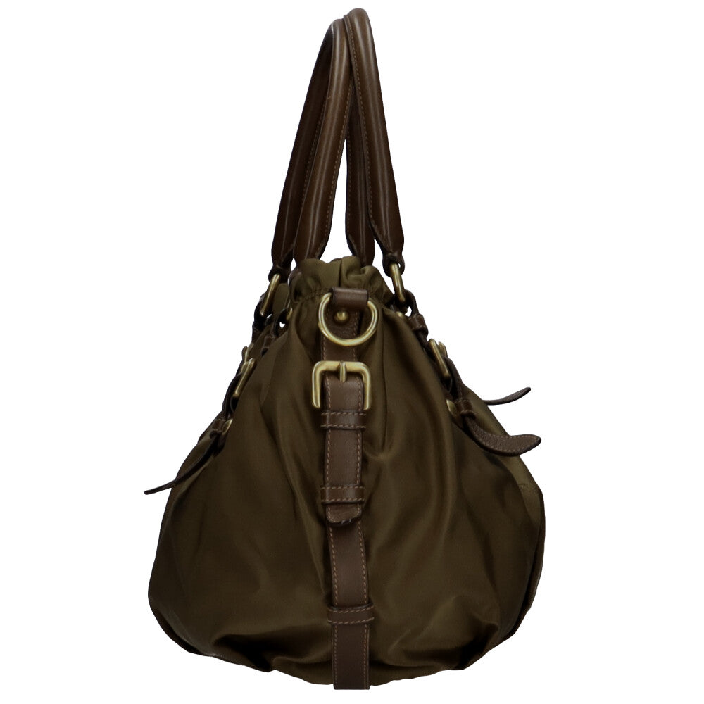 PRADA ナイロン　ショルダーバッグ　ブラウンカラー プラダ PRADA ショルダーバッグ ナイロン ブラウン レディース 中古