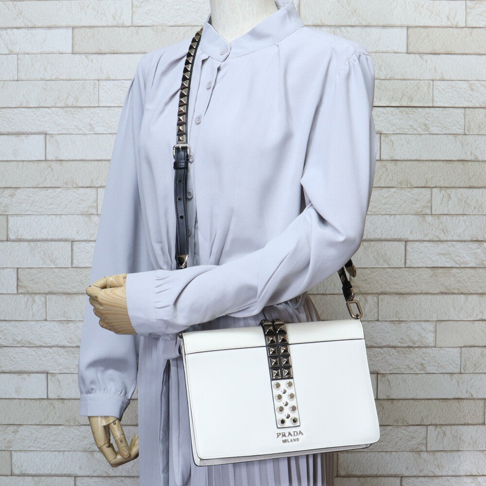 プラダ PRADA エレクトラスタッズ サフィアーノ ショルダーバッグ