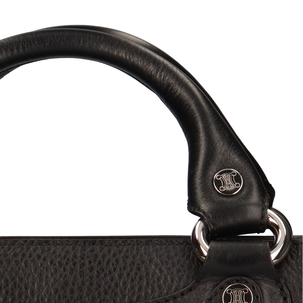 セリーヌ CELINE ハンドバッグ レザー ブラック レディース 中古