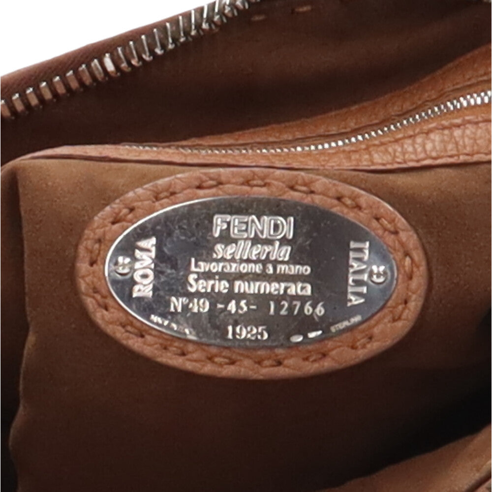 FENDI Selleria Shoulder Bag Leather Brown Women's Used – 【公式