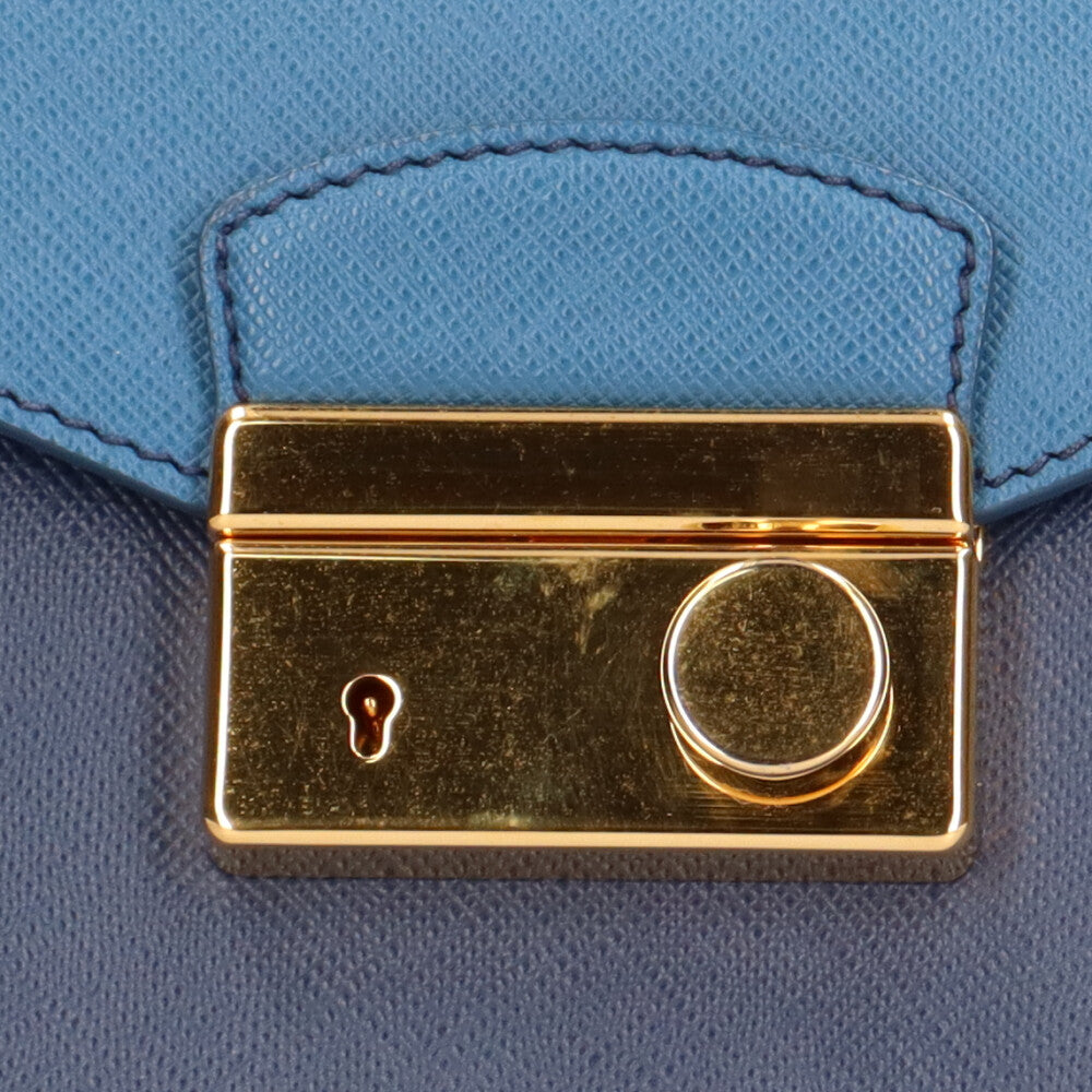 プラダ PRADA サフィアーノ ショルダーバッグ レザー BLUETTE