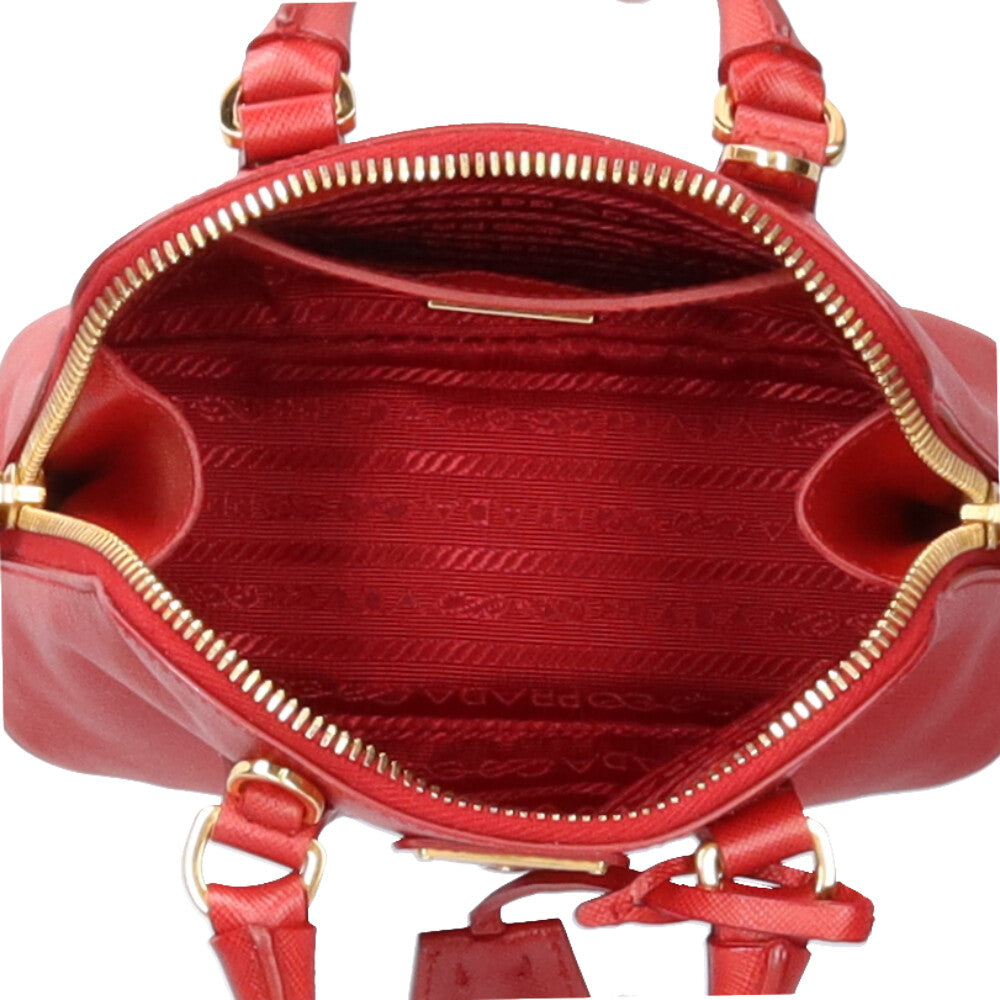 プラダ PRADA サフィアーノ ショルダーバッグ レザー レッド