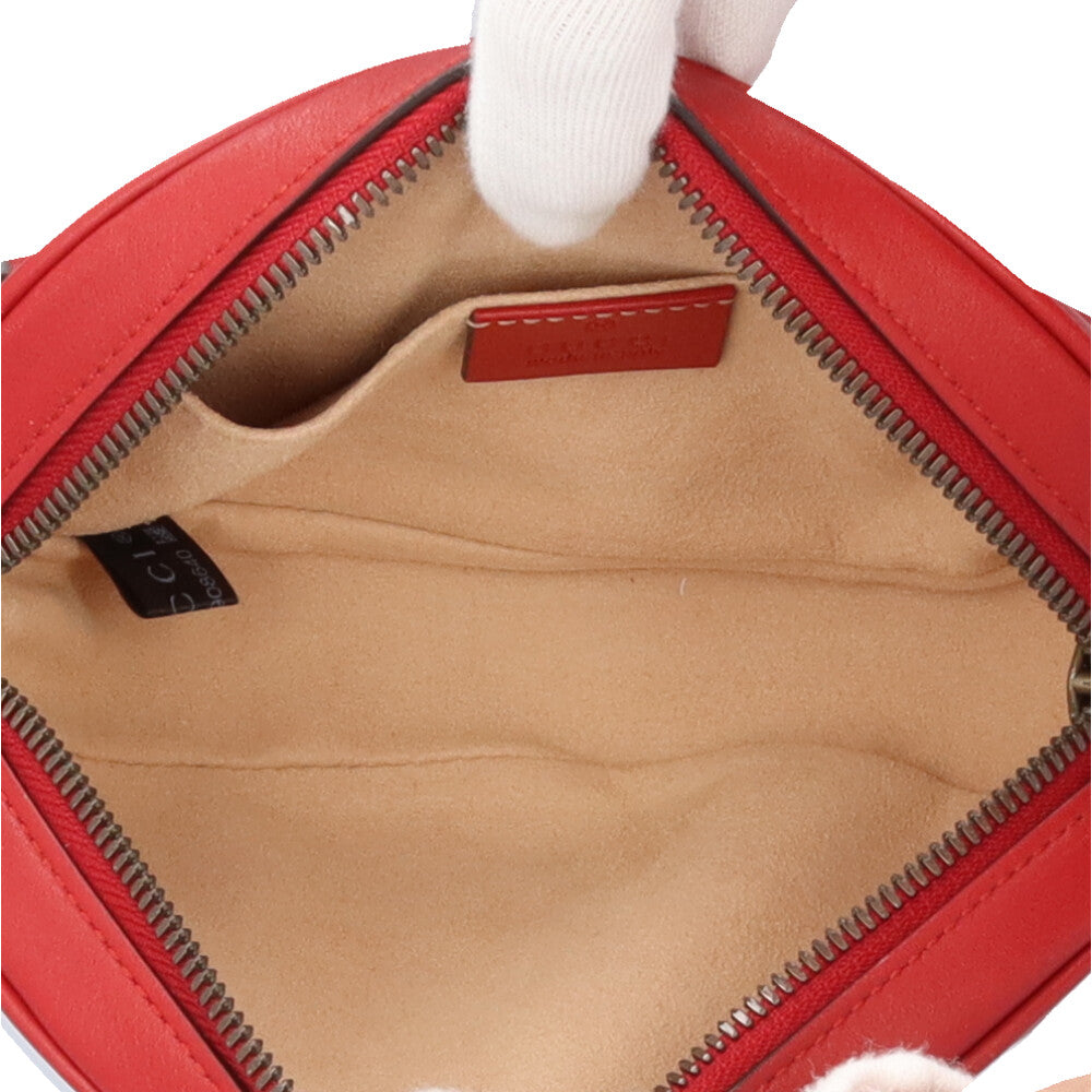 【正規品】GUCCI/ モーマント/グッチ/レッド/ウエストバッグ/レザー GUCCI グッチ GGマーモント ウエストバッグ レザー レッド レディース