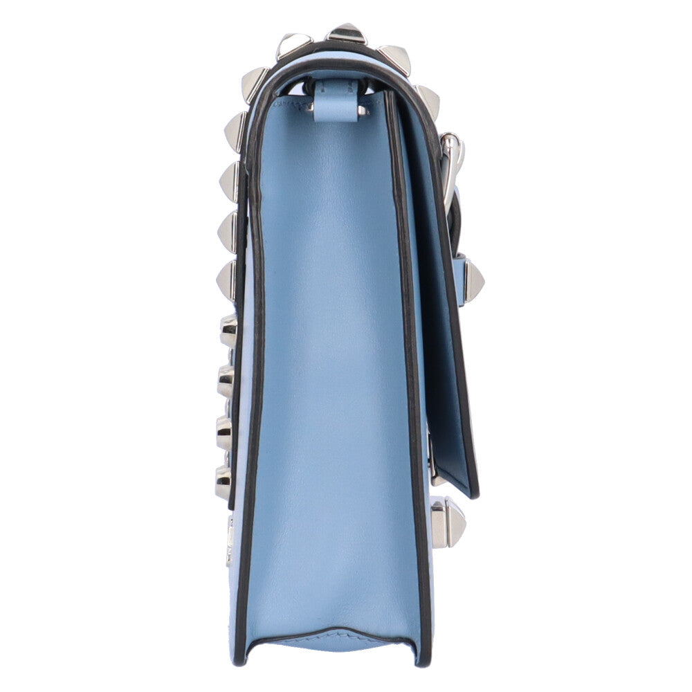 プラダ サフィアーノ ショルダーバッグ レザー ブルー レディース