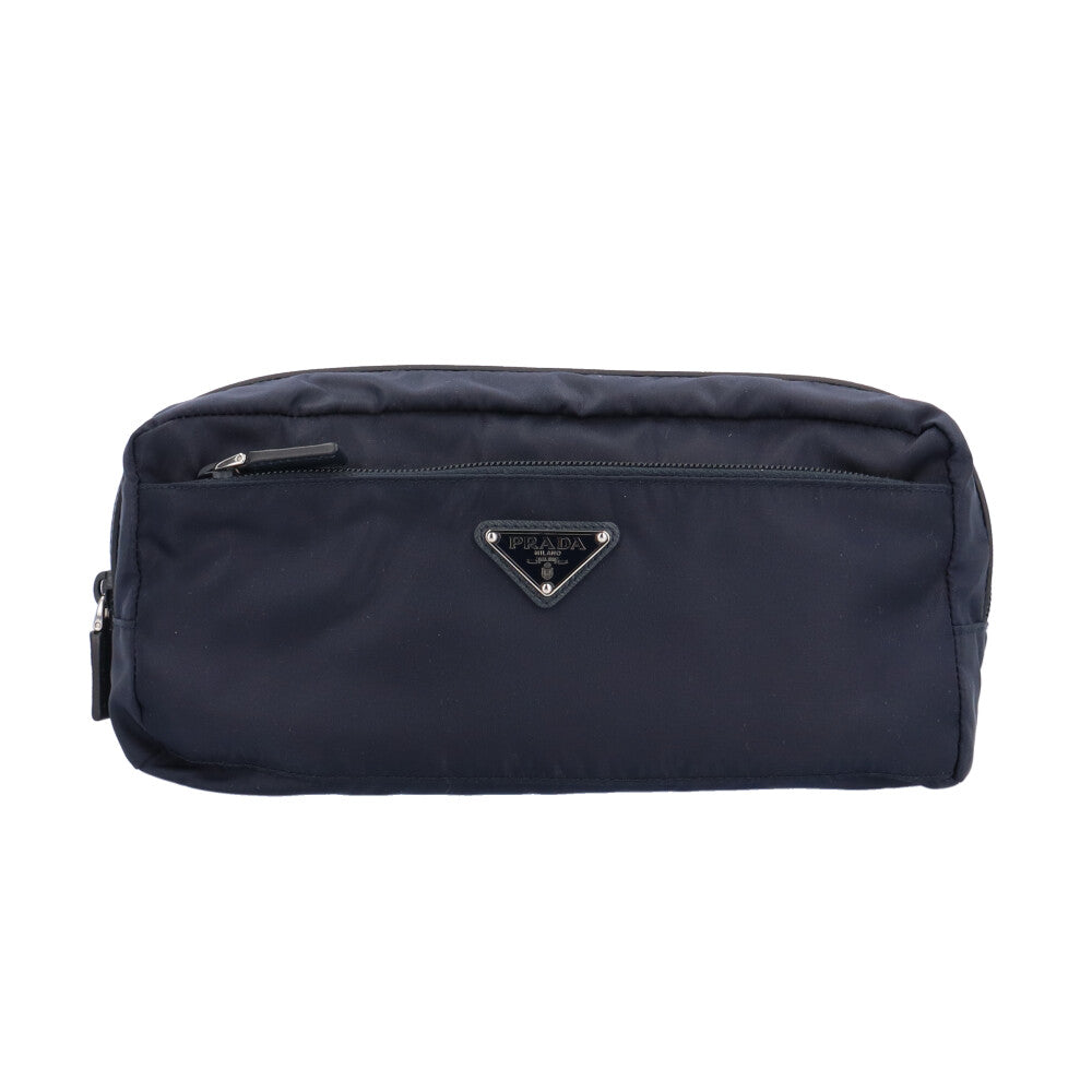 PRADA プラダ クラッチバッグ ナイロン ネイビー ユニセックス 中古 