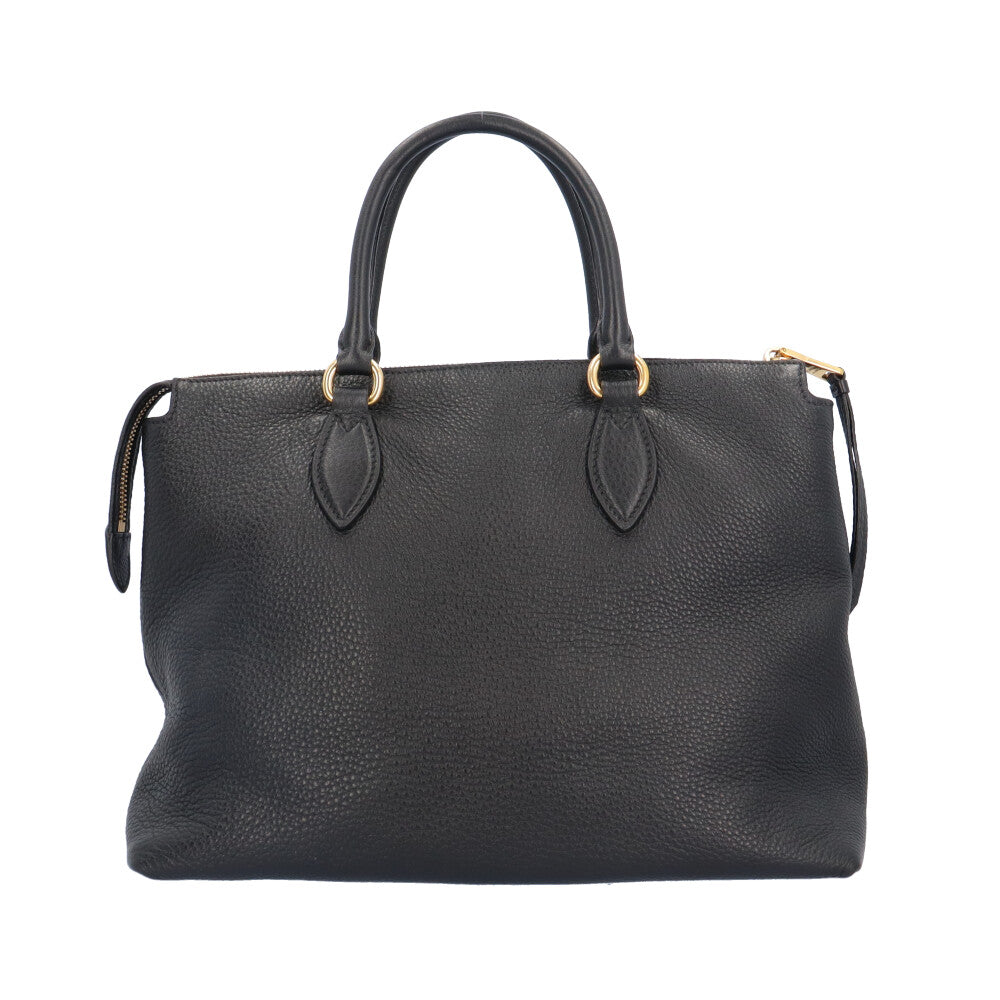 超美品✨️PRADA ブラック レザー ショルダーバッグ鑑定済 PRADA プラダ ショルダーバッグ レザー ブラック レディース