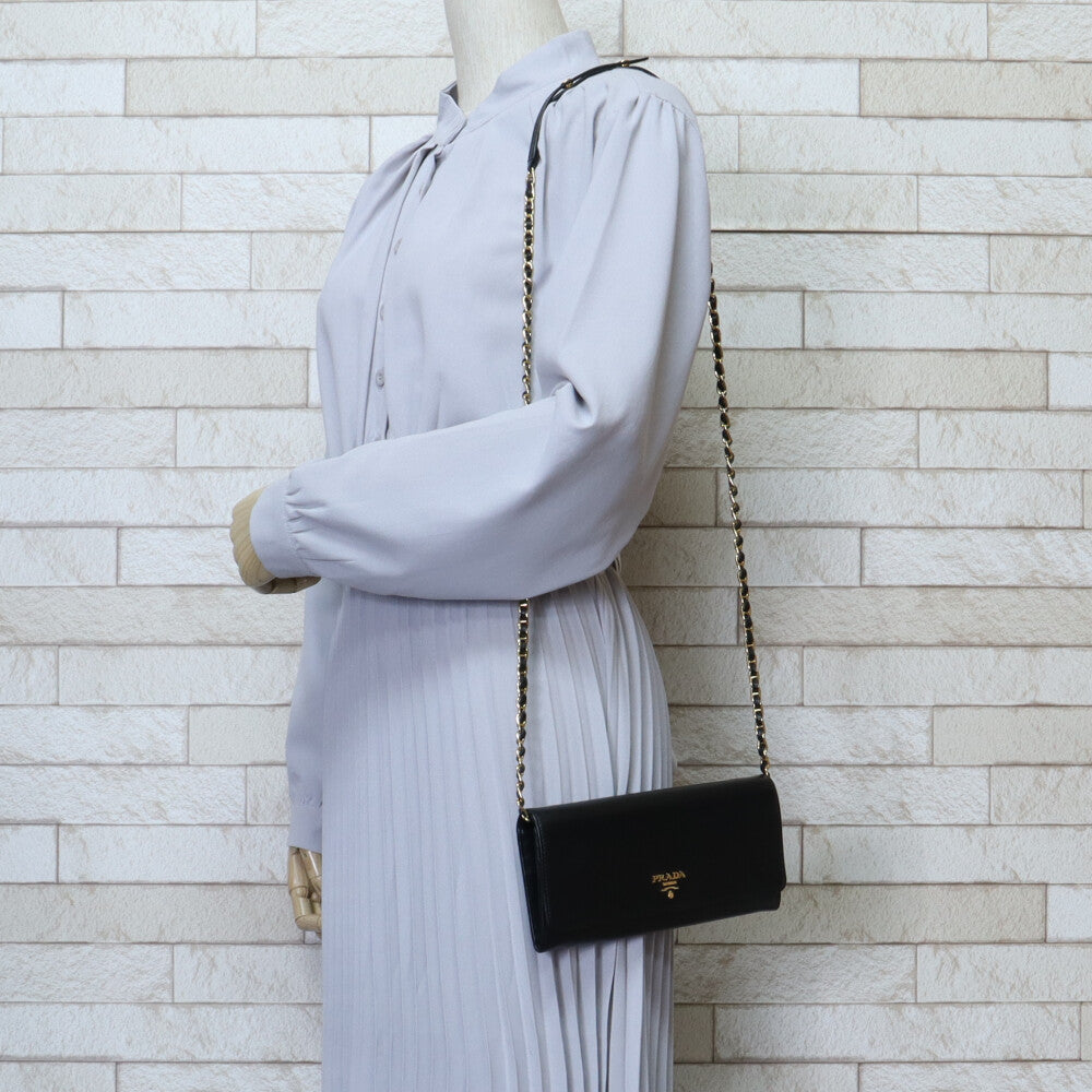 PRADA プラダ ウォレットチェーン レザー レディース 中古 – 【公式
