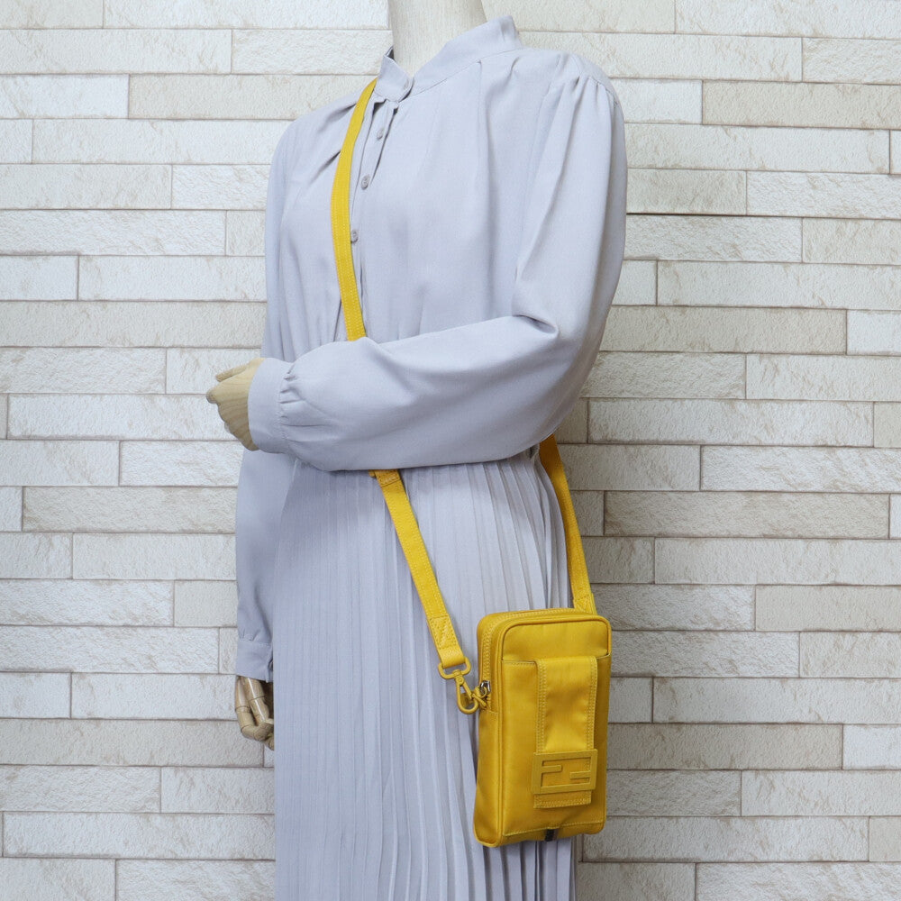 FENDI フェンディ ショルダーバッグ ナイロン イエロー レディース