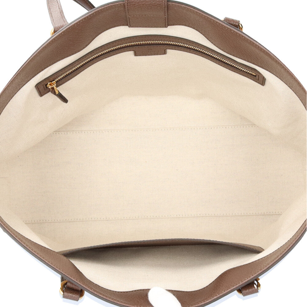 GUCCI Jumbo GG Ophidia Tote Bag Canvas Beige Women's Used