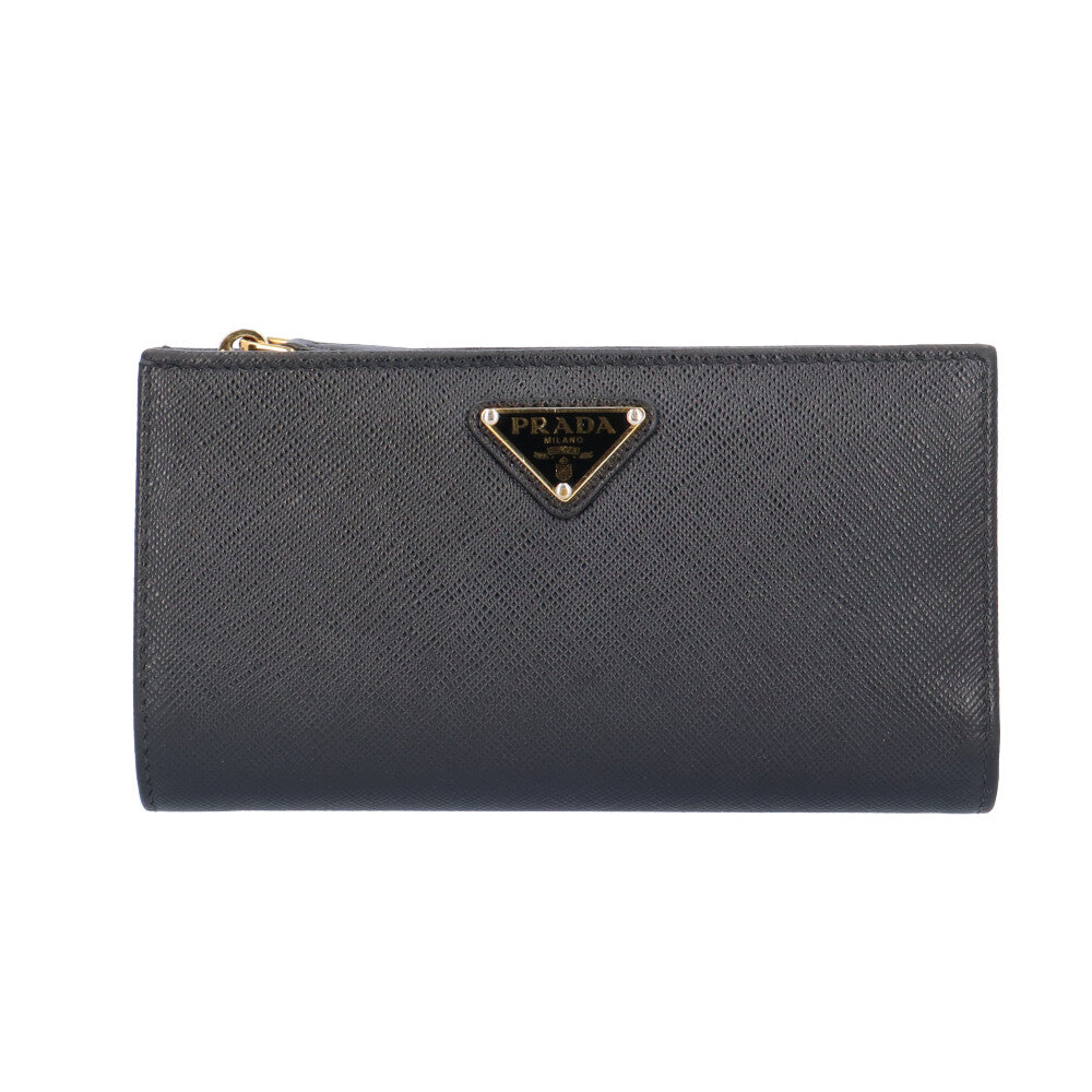 PRADA プラダ サフィアーノ 二つ折り財布 レザー ユニセックス 中古