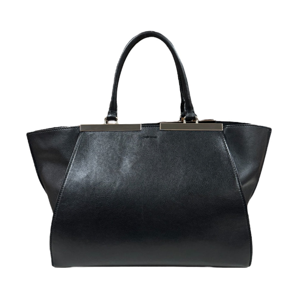 FENDI フェンディ トロワジュール レザー ハンドバッグ ブラック FENDI（フェンディ） 【良品】フェンディ プチ ミニ トロワジュール