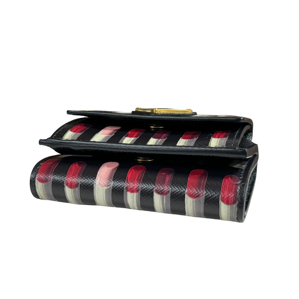 Prada lipstick print wallet best sale