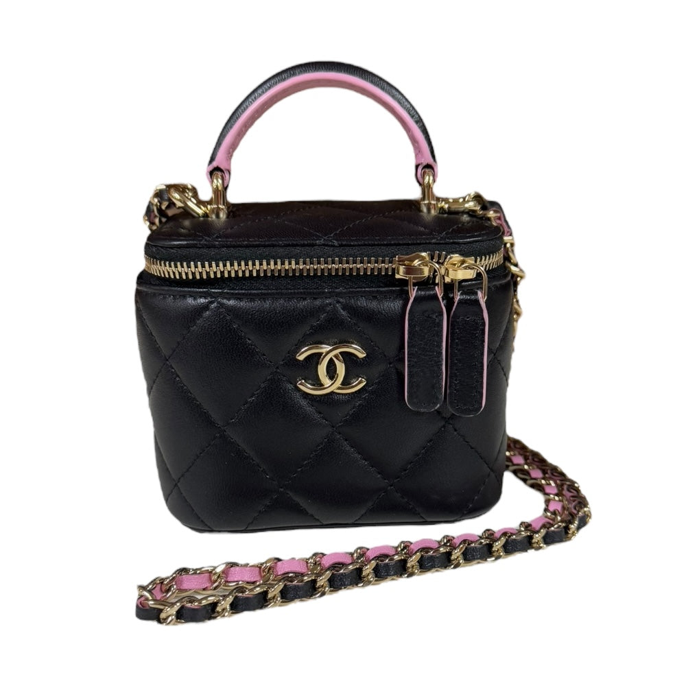CHANEL シャネル スモールバニティケース マトラッセ ショルダーバッグ