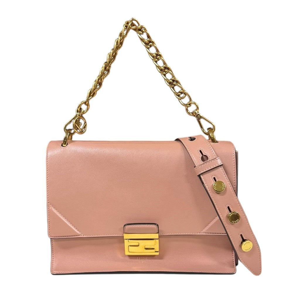 FENDI フェンディ キャンユー ショルダーバッグ レザー ピンク FENDI フェンディ キャンユー ショルダーバッグ レザー ピンク