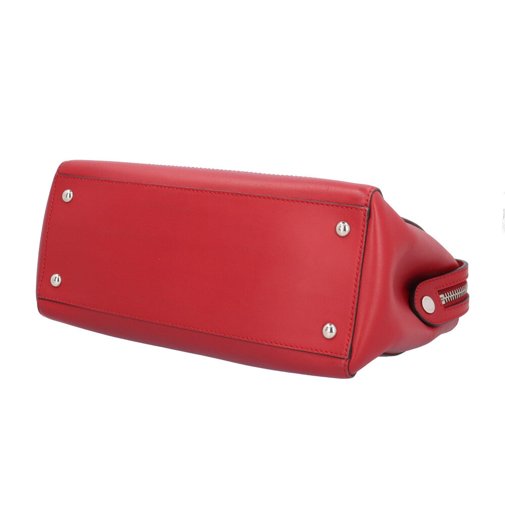 FENDI フェンディ ドットコム ショルダーバッグ レザー レッド