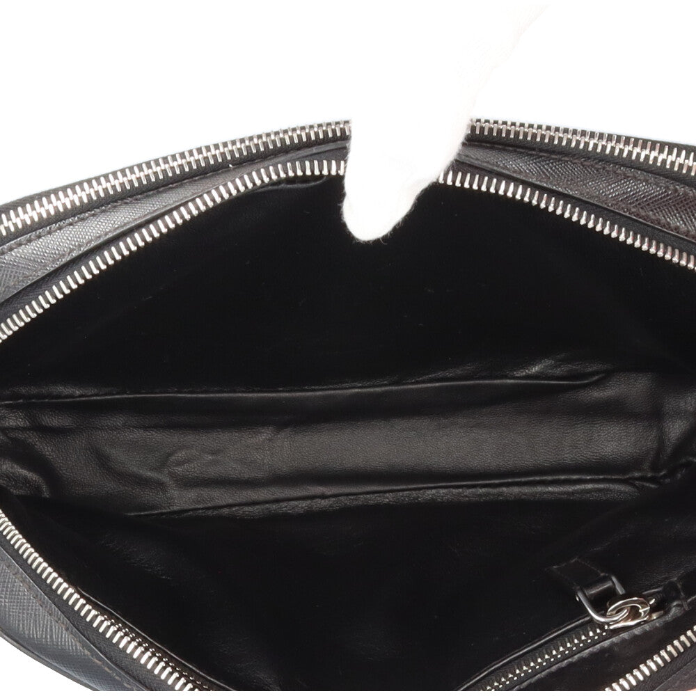 PRADA プラダ セカンドバッグ レザー ブラック メンズ 中古 – 【公式