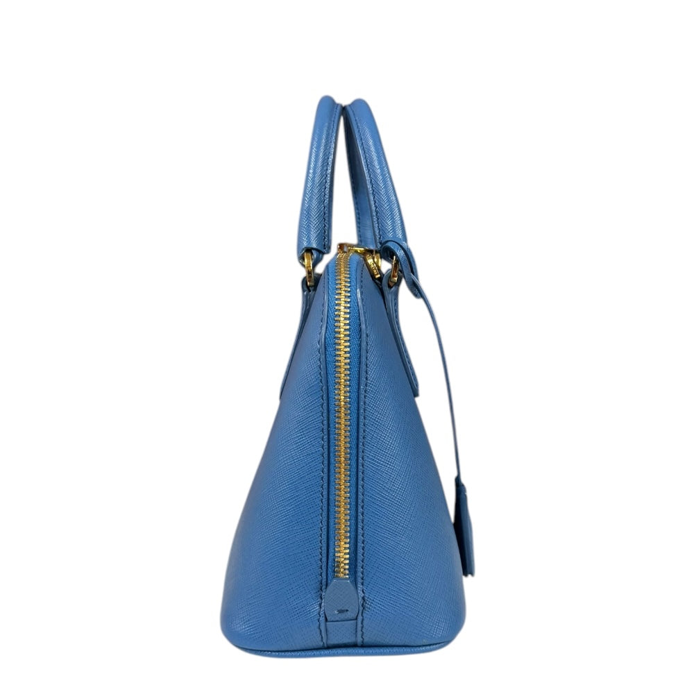 PRADA プラダ サフィアーノ ショルダーバッグ レザー ブルー 