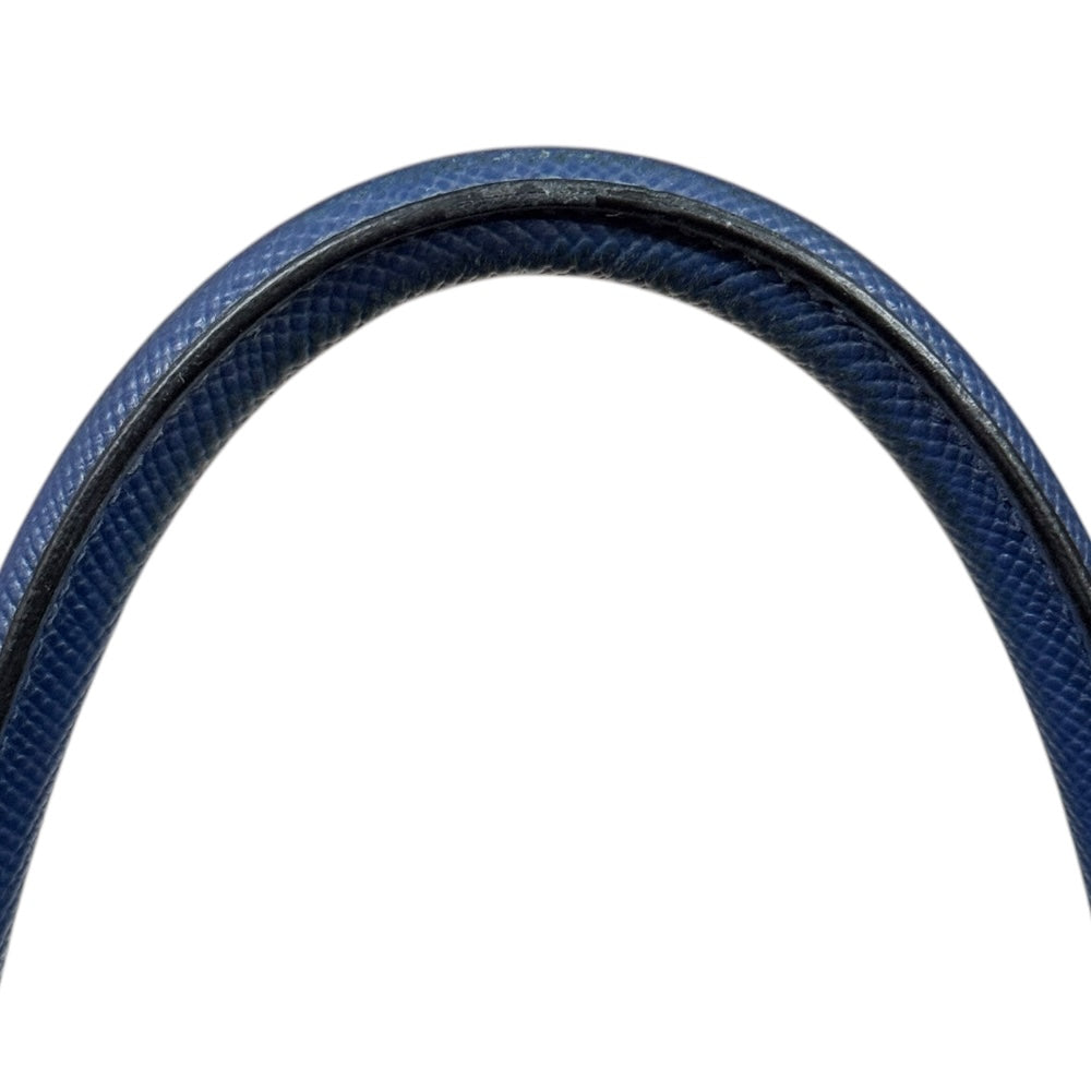 PRADA プラダ ショルダーバッグ レザー ブルー メンズ 中古 – 【公式  