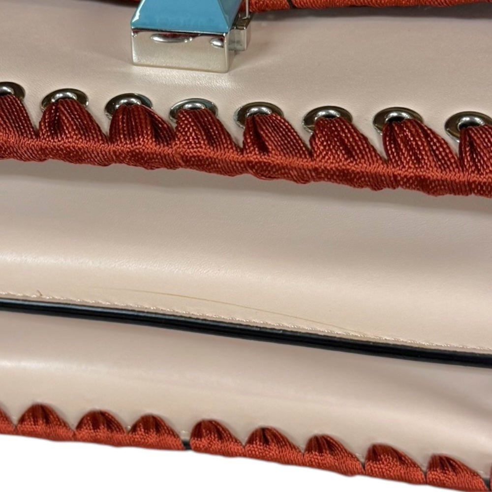 FENDI フェンディ キャナイ ミニ ショルダーバッグ レザー ピンク