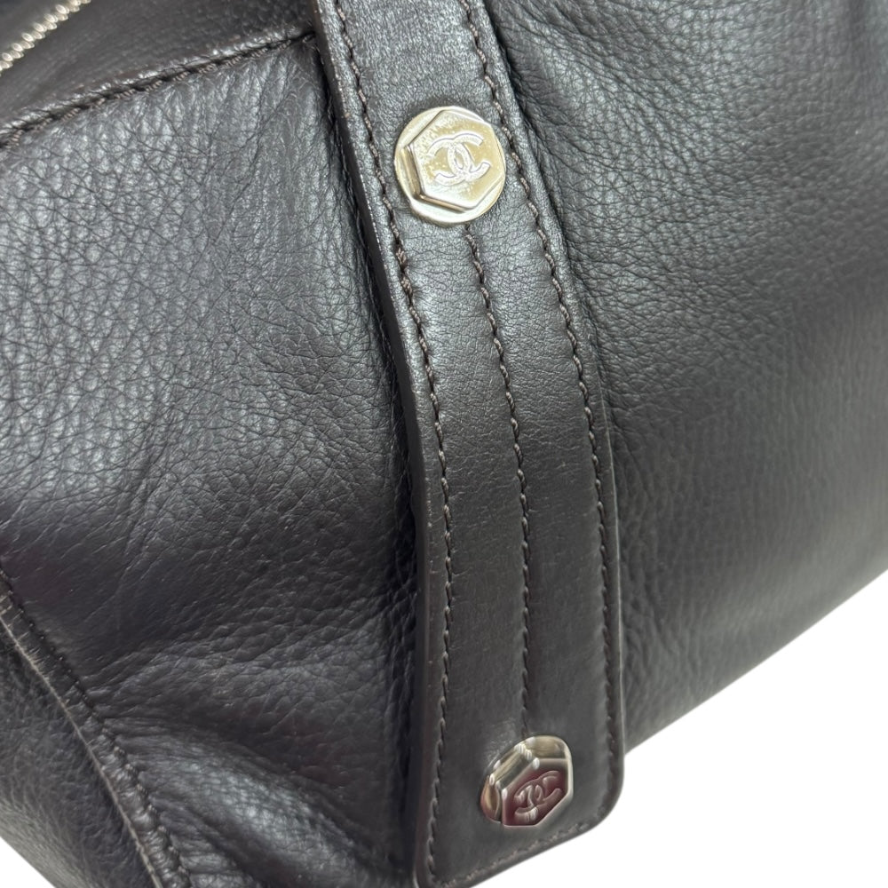 CHANEL シャネル ミニボストンバッグ ココマーク ハンドバッグ レザー