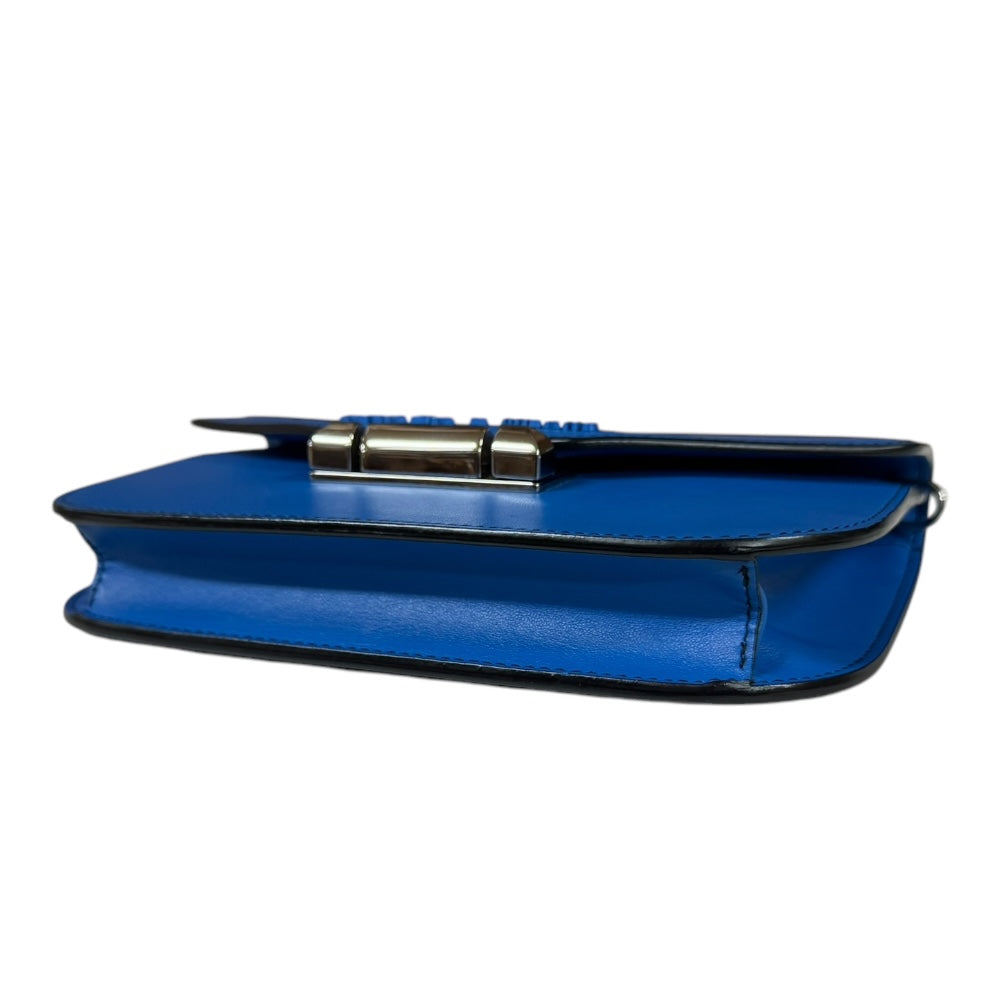 PRADA プラダ シビル ショルダーバッグ レザー ブルー レディース 中古 