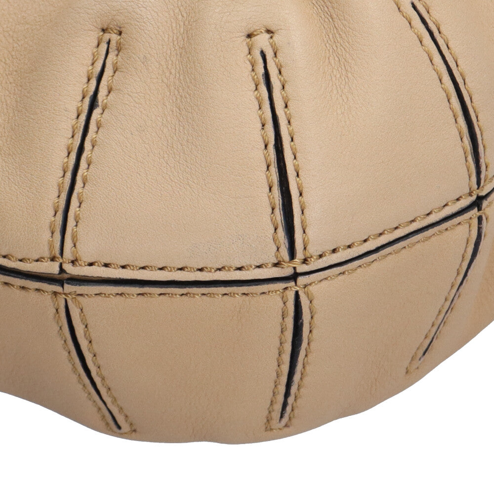 FENDI フェンディ ペカン ショルダーバッグ レザー ブラウン  