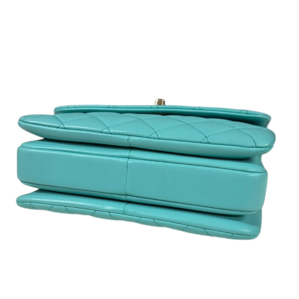 CHANEL シャネル トレンディCC ショルダーバッグ ラムスキン ブルー  