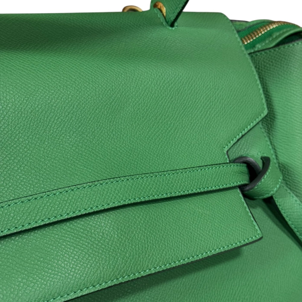 CELINE セリーヌ ベルトバッグ ミニ ショルダーバッグ レザー グリーン  