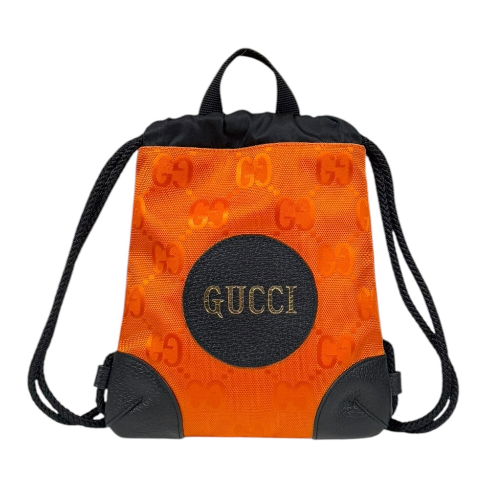 【美品】GUCCI オレンジ ナイロン バックパック GUCCI グッチ オフ ザ グリット リュック・デイパック ナイロン