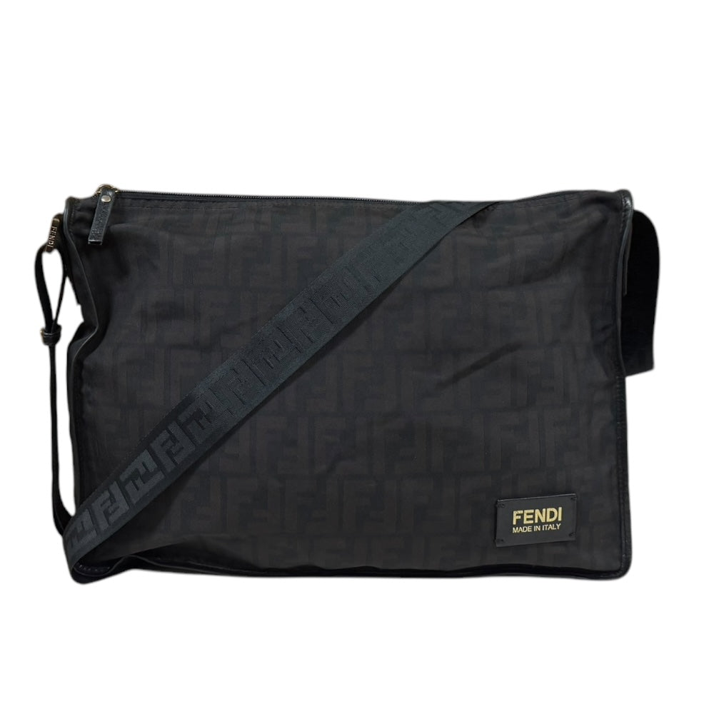FENDI Zucca Shoulder Bag Nylon Black Men's Used – 【公式