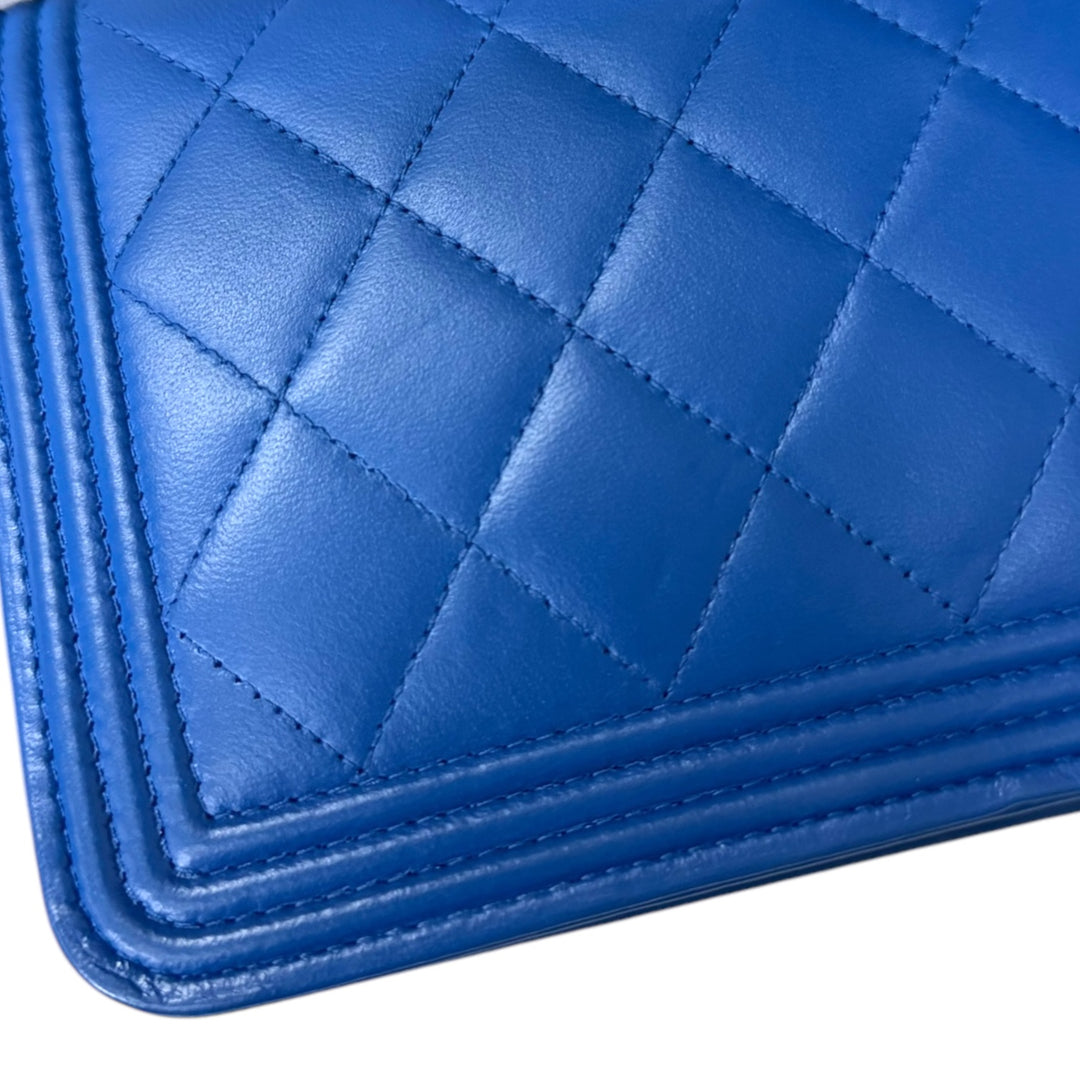 CHANEL シャネル ボーイシャネル ショルダーバッグ レザー ブルー  