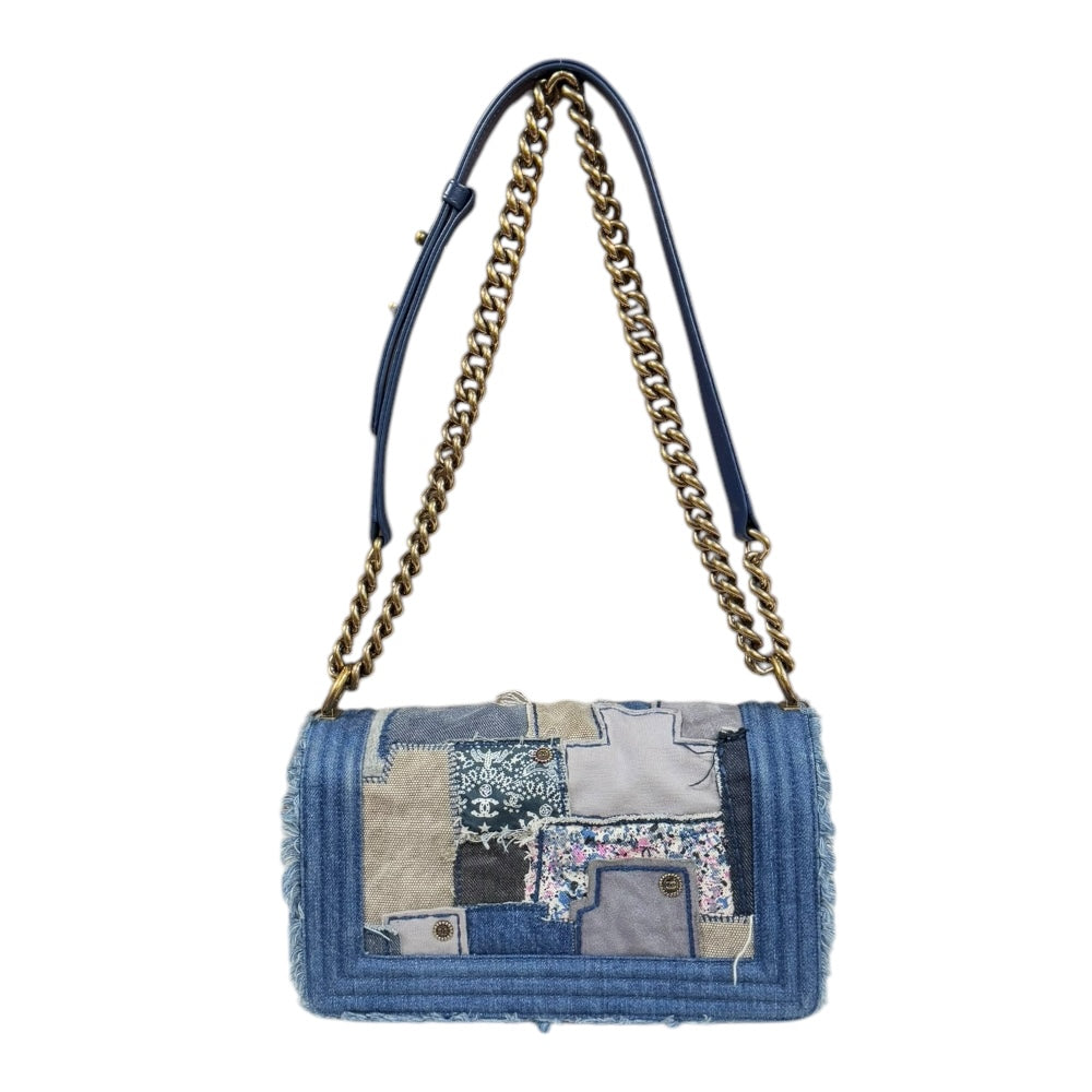 シャネル CHANEL ボーイシャネル パッチワーク デニム ショルダーバッグ CHANEL（シャネル） ボーイシャネル パッチワーク ブランドオフ デニム